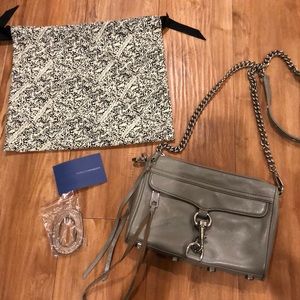 Gray Rebecca Minkoff Mini Mac Crossbody Purse